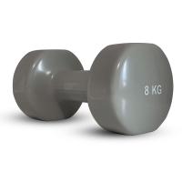 Гантель виниловая Stein 8 кг/ шт / серая ||  Гантель вінилова Stein 8 кг/ шт / сіра