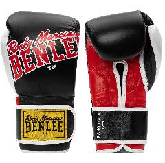 Перчатки боксерские Benlee BANG LOOP 12oz/Кожа/ Черно-красные || Рукавички боксерські Benlee BANG LOOP 12oz / шкіра / чорно-червоні
