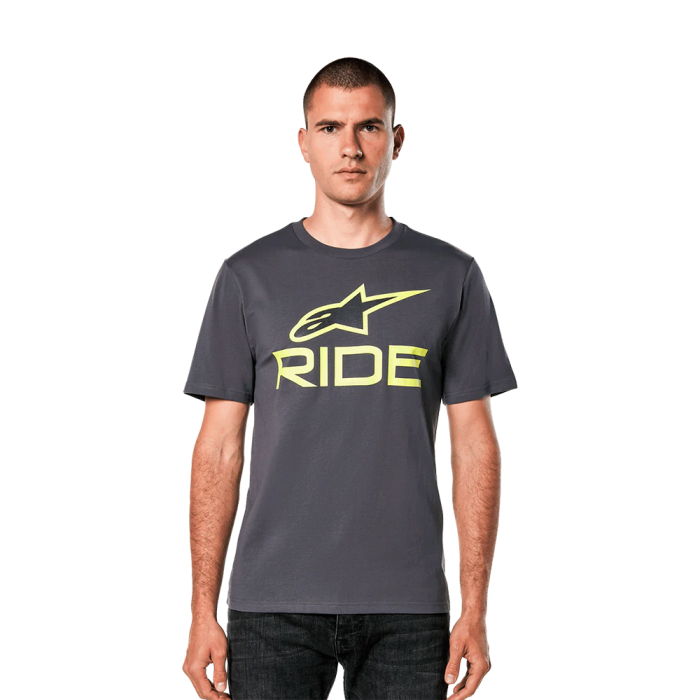 Футболка Alpinestars RIDE 4.0 CSF TEE CHARC/LIME/BLK, M
