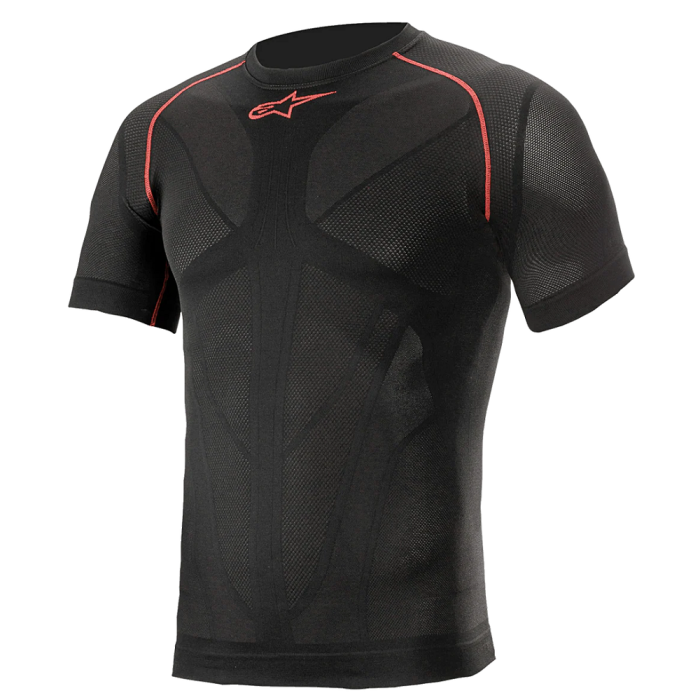 Alpinestars RIDE TECH V2 TOP SHORT SLEEVE SUMMER BLACK RED, M/L