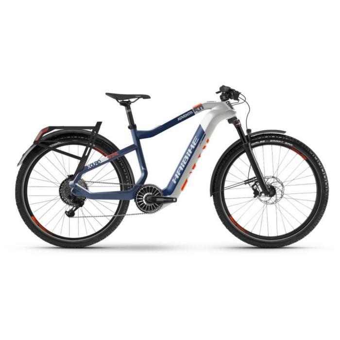 Електровелосипед Haibike XDURO Adventr 5.0 i630Wh 11 s. NX 27.5", CARBON, рама L, біло-синьо-Помаранчевий, 2020