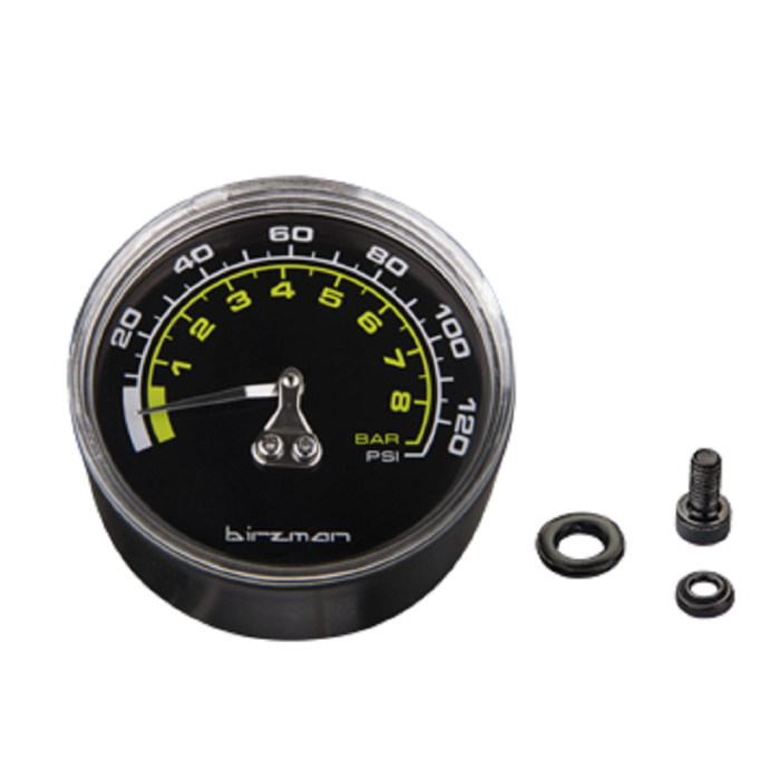 Манометр Birzman 120psi Maha Push & Twist MTB