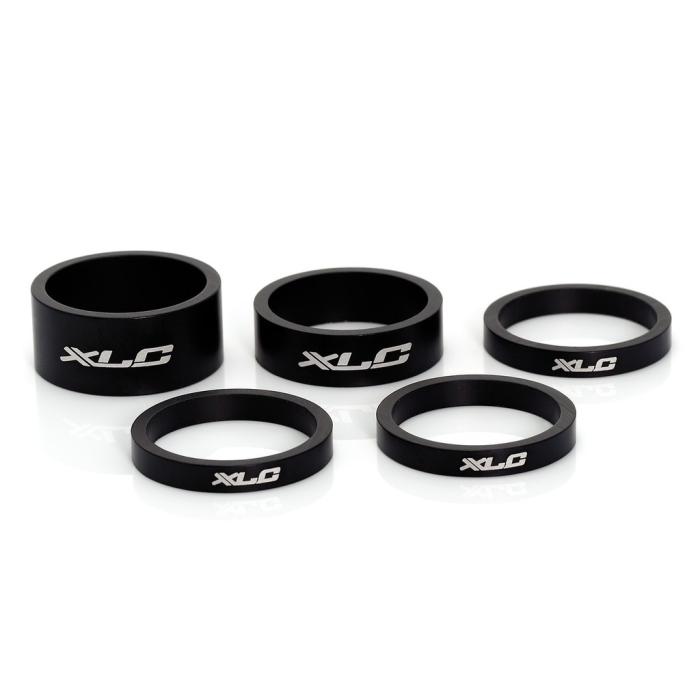 Проставочні кільця XLC AS-A02, 1 1/8 " (3x5, 1x10, 1x15), чорні, 5шт.
