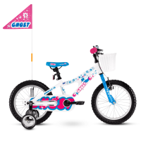Велосипед Ghost POWERKID 16" ,бело-сине-розовый,  2021