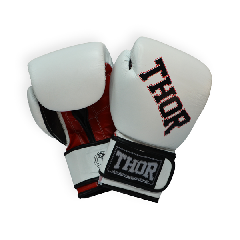 Рукавички боксерські THOR RING STAR 12oz / шкіра / біло-червоно-чорні