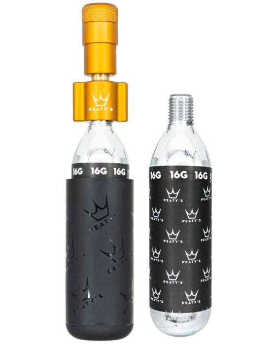 Насос Peaty's Holeshot CO2 Tyre Inflator, Road & Gravel 16g, Bourbon