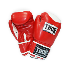Перчатки боксерские THOR COMPETITION 14oz /PU /красно-белые