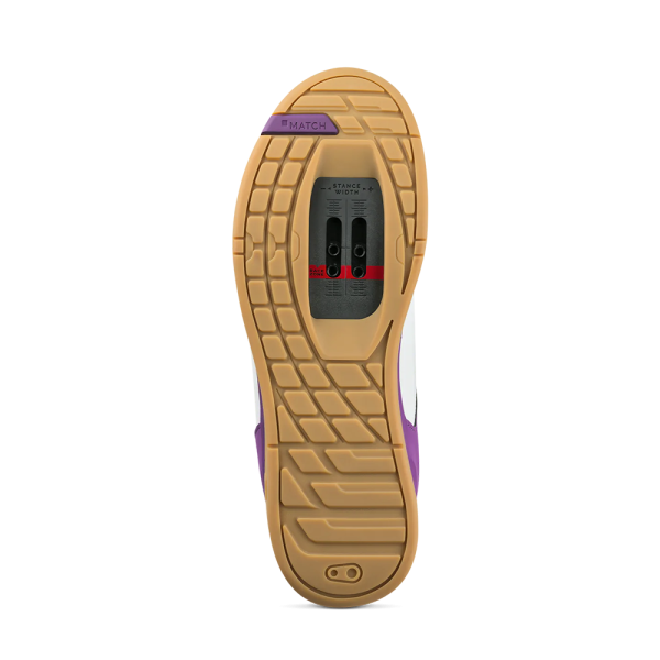 Веловзуття CrankBrothers SHOES MALLET LACE WHITE / PURPLE - GUM OUTSOLE - BERNARD KERR 9.5