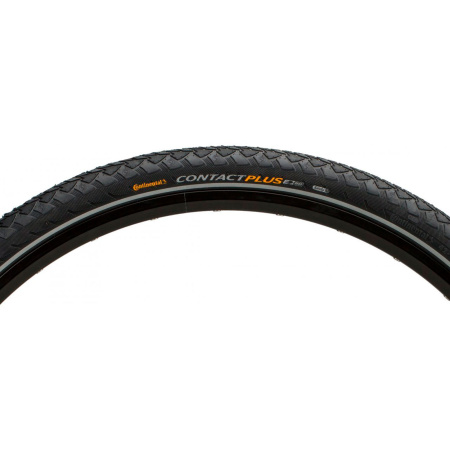 Покрышка Continental Contact Plus, 28" | 700 x 35C | 28 x 1 3/8 x 1 5/8, черная, не складная, светоотражающая || Покришка Continental Contact Plus, 28 " | 700 x 35C | 28 x 1 3/8 x 1 5/8, Чорна, не складна, світловідбиваюча