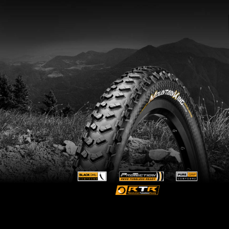 Покрышка Continental Mountain King 2.2, 27.5"x2.20, 55-584, Foldable, PureGrip, Performance, Skin, черный || Покришка Continental Mountain King 2.2, 27.5"x2.20, 55-584, Foldable, PureGrip, Performance, Skin, чорний