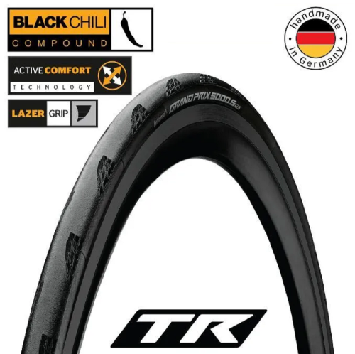 Покрышка бескамерная Continental Grand Prix 5000S TR 28" | 700 x 30C черная foldable skin