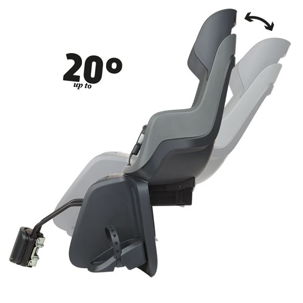 Дитяче велокрісло  Bobike GO Frames RS Reclining System - rear bicycle seat for frame Macaron grey