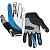 Перчатки XLC CG-L04 Mercury, черно-серо-синие, M || Рукавички XLC CG-L04 Mercury, чорно-сіро-сині, M