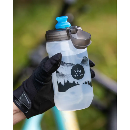 Фляга Peaty's x Fidlock Lockin Bottle, Mountains / Clear, 450ml || Фляга Peaty's x Fidlock Lockin Bottle, Mountains / Clear, 450ml