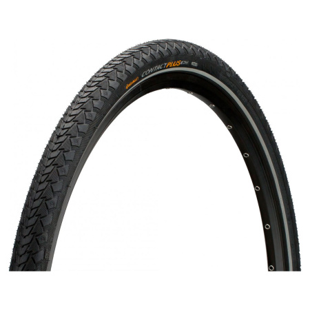 Покрышка Continental Contact Plus,28" | 700 x 47C (45C) | 28 x 1.75, черная, не складная, светоотражающая || Покришка Continental Contact Plus, 28" | 700 x 47c (45C) | 28 x 1.75, Чорна, не складна, світловідбиваюча