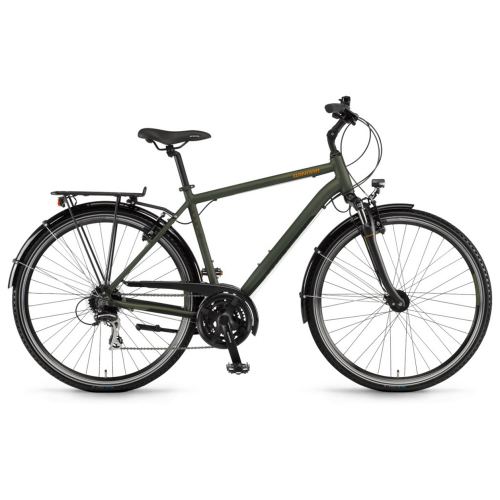 Велосипед Winora Domingo men 28 " 24-G Acera, рама 52 см, оливково-чорний матовий, 2021