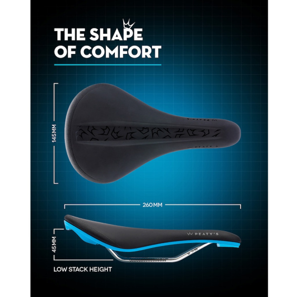 Сідло Peaty's Monarch Saddle, Ti-MX Rail, Nylon Base, Black