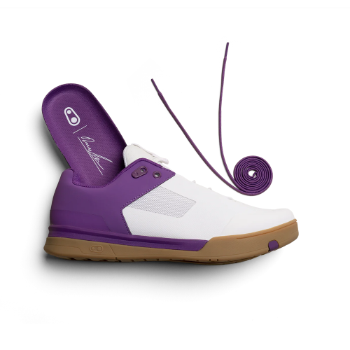 Велообувь CrankBrothers SHOES MALLET LACE WHITE / PURPLE - GUM OUTSOLE - BERNARD KERR 11.0