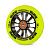 Колесо для трюкового самоката Hipe H01 110мм, Black/Yellow ||  Колесо для трюкового самоката Hipe H01 110мм, Black/Yellow