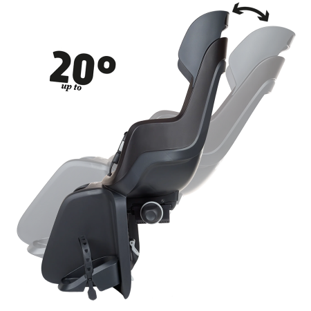 Дитяче велокрісло Bobike GO Carriers RS Reclining System - rear bicycle seat for rack Urban Black