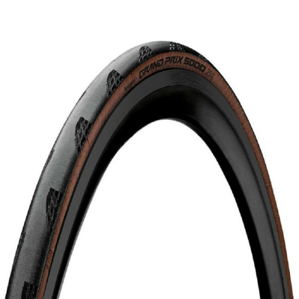 Покрышка Continental Grand Prix 5000 28" | 700 x 28C черная/коричневая foldable skin