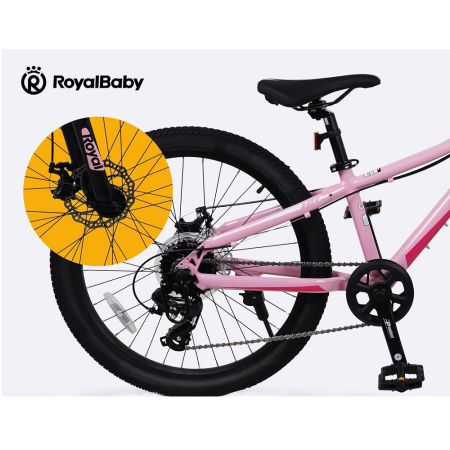 Велосипед RoyalBaby Royal 7-17 24", OFFICIAL UA, розовый || Велосипед RoyalBaby Royal 7-17 24", OFFICIAL UA, рожевий