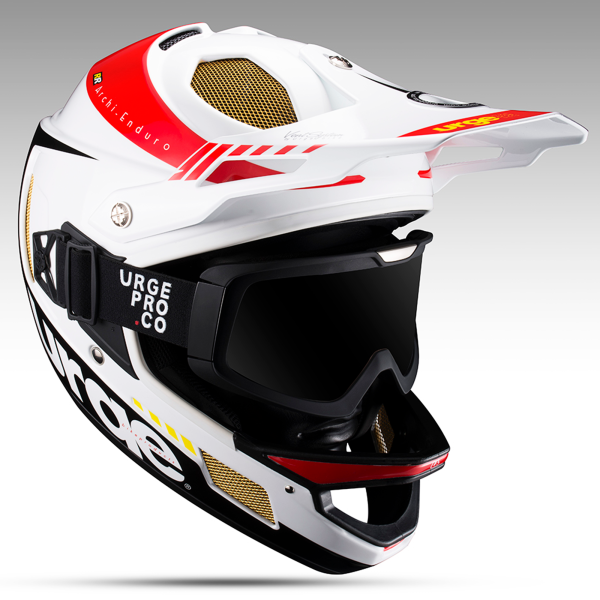 Шлем Urge Archi-Enduro RR +  бело-черный ХL (61-62см)
