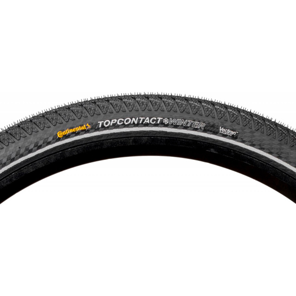 Покришка Continental Top CONTACT II Winter Premium, 26 " x1.90, 50-559, чорна, складна, світловідбиваюча, Vectran Breaker, 610гр.