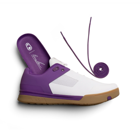 Веловзуття CrankBrothers SHOES MALLET LACE WHITE / PURPLE - GUM OUTSOLE - BERNARD KERR 9.0