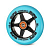 Колесо для трюкового самоката Hipe H09, 110мм, Black/Blue ||  Колесо для трюкового самоката Hipe H09, 110мм, Black/Blue