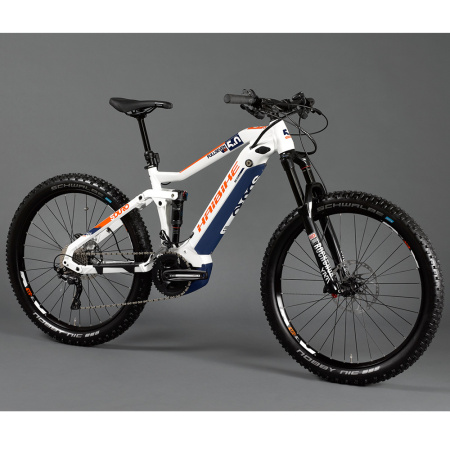 Электровелосипед Haibike SDURO FullSeven LT 5.0 i500Wh 20 s. XT 27,5", рама L, бело-синий-оранжевый, 2020 || Електровелосипед Haibike SDURO FullSeven LT 5.0 i500Wh 20 s. XT 27,5", рама L, Біло-синій-помаранчевий, 2020