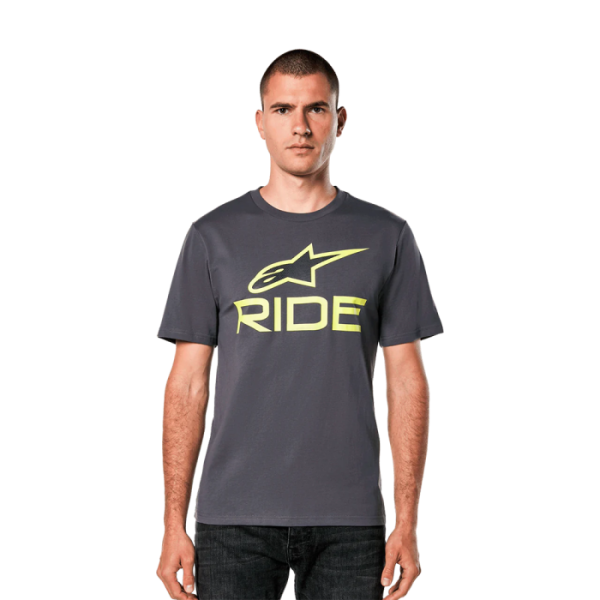 Футболка Alpinestars RIDE 4.0 CSF TEE CHARC/LIME/BLK, M