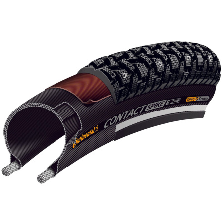 Покрышка Continental CONTACT Spike 120, 28" | 700 x 42C (40C) | 28 x 1.60, черная, не складная, светоотражающая || Покришка Continental CONTACT Spike 120, 28" | 700 x 42C (40C) | 28 x 1.60, Чорна, не складна, світловідбиваюча
