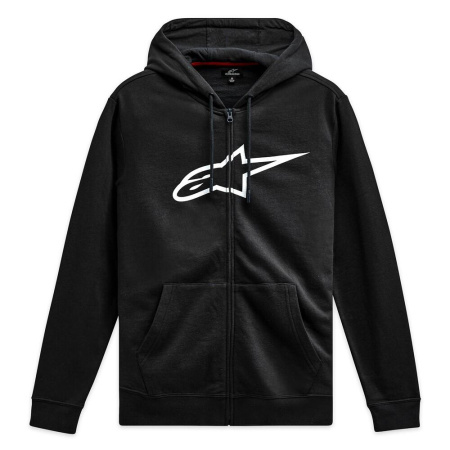 Реглан Alpinestars AGELESS ZIP HOODIE V3 BLACK/WHITE, XL || Реглан Alpinestars AGELESS ZIP HOODIE V3 BLACK/WHITE, XL