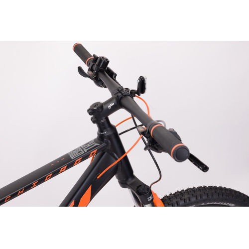 Велосипед KTM CHICAGO 272 27.5" рама M/43, черный матовый (оранжевый), 2022