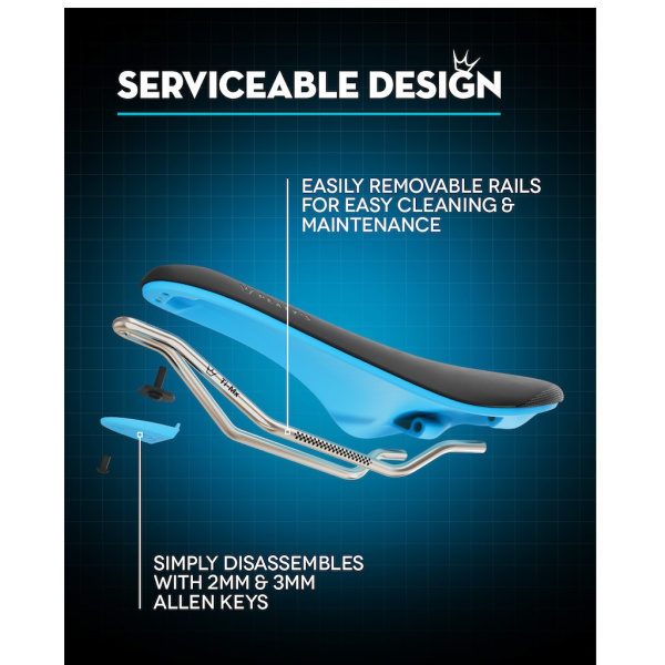 Сідло Peaty's Monarch Saddle, Ti-MX Rail, Nylon Base, Black