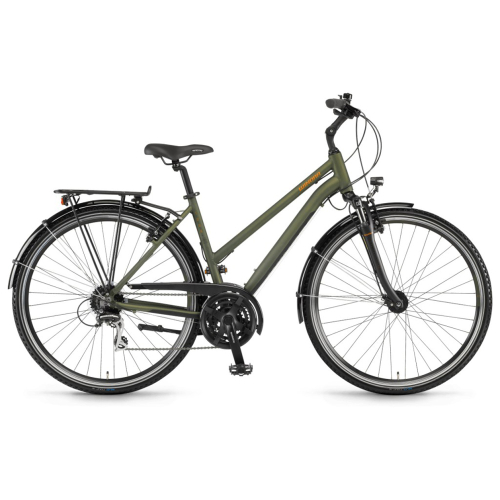 Велосипед Winora Domingo women 28 " 24-G Acera, рама 52 см, оливково-чорний матовий, 2021