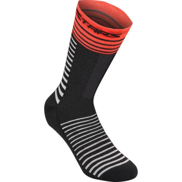 Шкарпетки Alpinestars DROP SOCKS 19 BLACK BRIGHT RED, L