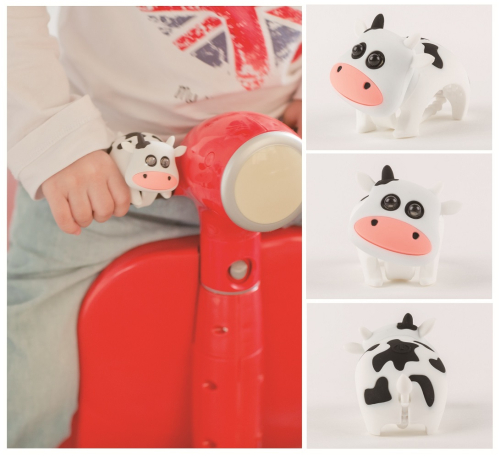 Фонарик-мигалка для детского велосипеда Zoonimal Корова, LED, на руль. Свечение: Белый