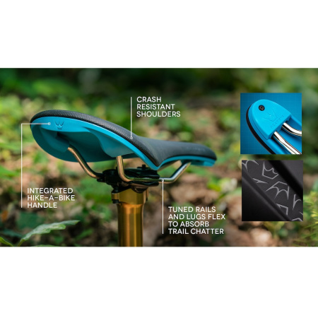 Сідло Peaty's Monarch Saddle, Ti-MX Rail, Nylon Base, Black