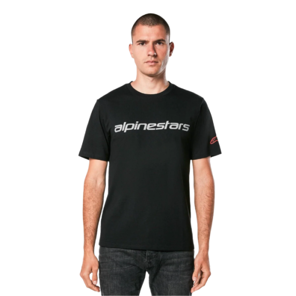 Футболка Alpinestars LINEAR WORDMARK 2.0 CSF TEE BLACK/GREY/RED, M