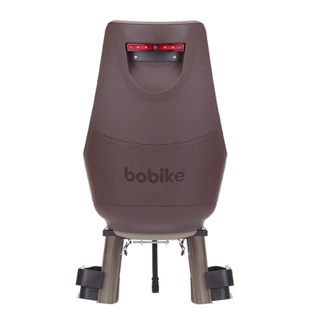 Детское велокресло Bobike Exclusive maxi Plus Carrier LED / Toffee Brown || Дитяче велокрісло Bobike Exclusive maxi Plus Carrier LED / Toffee Brown