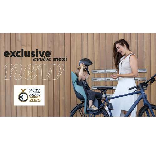 Дитяче велокрісло Bobike Exclusive Evolve maxi - rear bicycle seat for frame Urban Black