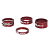 Проставочные кольца, XLC AS-A02, 1 1/8", красные || Проставочні кільця, XLC AS-A02, 1 1/8", червоні