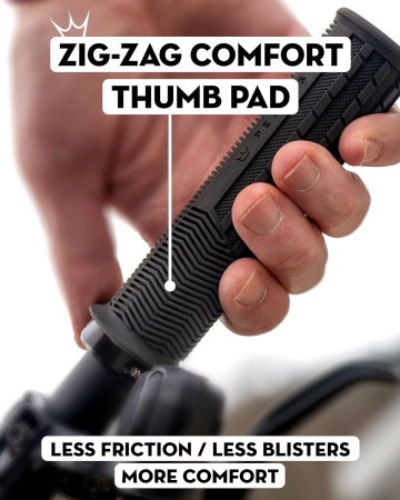Гріпси Peaty's Monarch Grip, Thick 32>34mm, Knurl Race Control, Gum