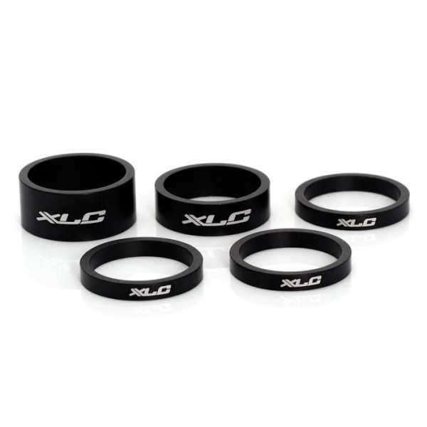 Проставочні кільця XLC AS-A02, 1 1/8 " (3x5, 1x10, 1x15), чорні, 5шт.