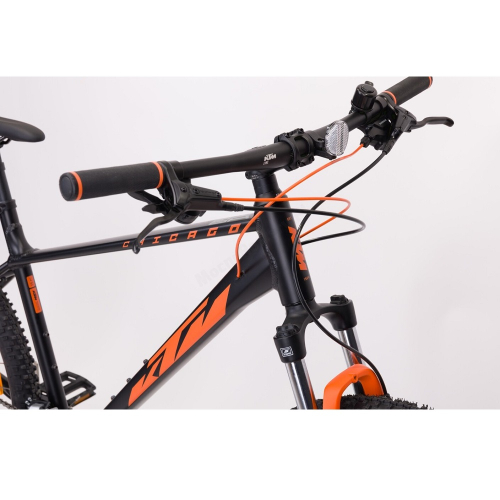 Велосипед KTM CHICAGO 272 27.5 " рама S/38, чорний матовий (Помаранчевий), 2022