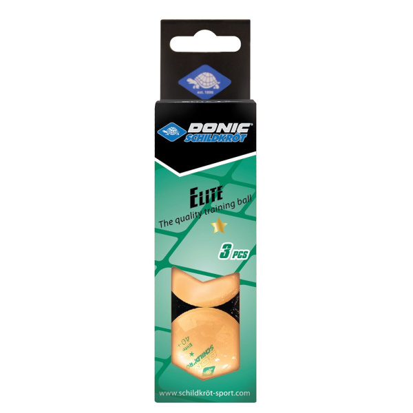 М'яч Donic Elite 1 зірка (комлект 3 шт.) 40 + / Помаранчевий