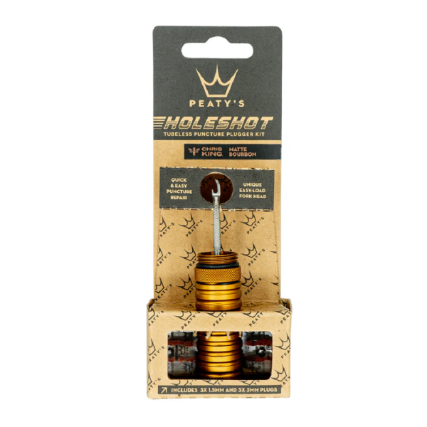 Ремкомплект для безкамерки Peaty's Holeshot Tubeless Puncture Plugger Kit, Bourbon