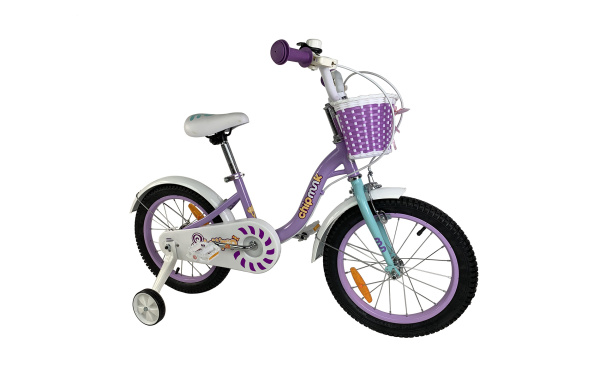 Велосипед дитячий RoyalBaby Chipmunk MM Girls 16", OFFICIAL UA, фіолетовий